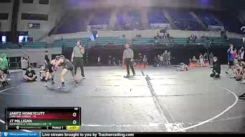 90 lbs Round 1 (3 Team) - Jantz Honeycutt, Cane Bay Cobras vs JT Milligan, Summerville Takedown Club