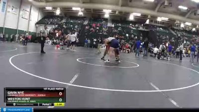 285 lbs 1st Place Match - Weston Hunt, Colorado School Of Mines vs Gavin Nye, Colorado State University - Pueblo