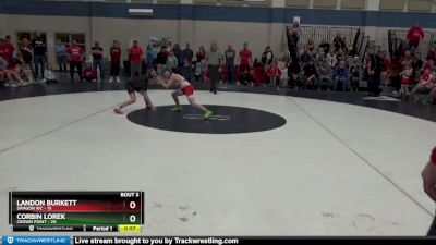 78 lbs Placement (4 Team) - Corbin Lorek, Crown Point vs Landon Burkett, Dragon WC