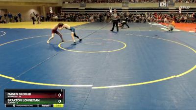 75 lbs Placement (4 Team) - Braxton Lonneman, Adrian vs Masen Skoblik, Wabasso