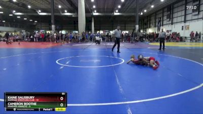 55 lbs Round 1 (4 Team) - Kaine Salisbury, RAMPAGE WRESTLING CLUB vs Cameron Boothe, HANOVER HAWKEYE