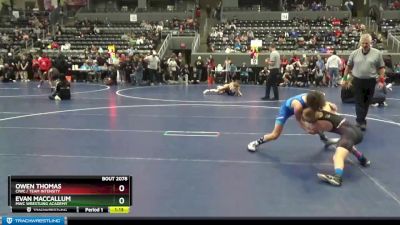 95 lbs Semifinal - Owen Thomas, CIWC / Team Intensity vs Evan MacCallum, MWC Wrestling Academy