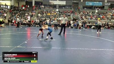 55 lbs Cons. Round 3 - Hudson Broz, Nebraska Boyz vs Devon Gass, Moen Wrestling Academy