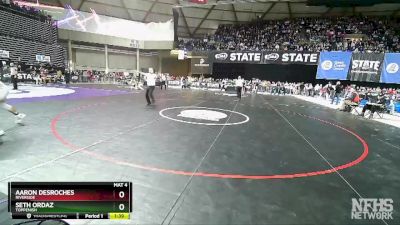 1A 160 lbs Quarterfinal - Aaron DesRoches, Riverside vs Seth Ordaz, Toppenish