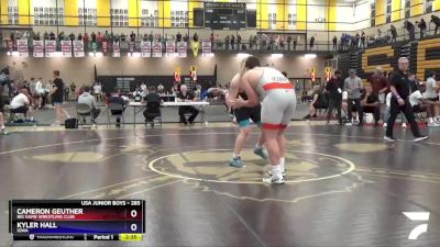 285 lbs Semifinal - Cameron Geuther, Big Game Wrestling Club vs Kyler Hall, Iowa