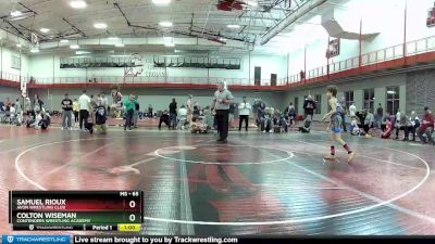 65 lbs 1st Place Match - Colton Wiseman, Contenders Wrestling Academy vs Samuel Rioux, Avon Wrestling Club