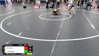 125 lbs Quarterfinal - D`Andre Brown, Fort Hays State vs Jaden Verhagen, Mary