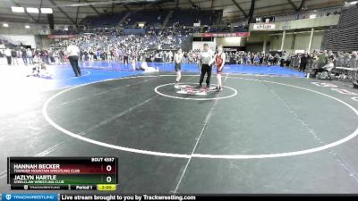 108 lbs Champ. Round 2 - Hannah Becker, Thunder Mountain Wrestling Club vs Jazlyn Hartle, Steelclaw Wrestling Club