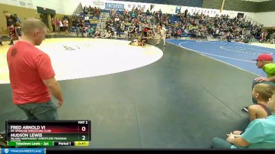 49 lbs Semifinal - Hudson Lewis, Inland Northwest Wrestling Training Center vs Fred Arnold Vi, Mt Spokane Wrestling Club