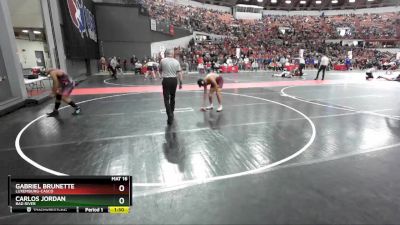 190 lbs Quarterfinal - Carlos Jordan, Bad River vs Gabriel Brunette, Luxemburg-Casco