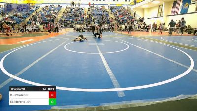 49 lbs Round Of 16 - Kyler Brown, Coweta Tiger Wrestling vs Michael Moreno, Unaffiliated