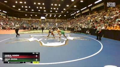 6A - 132 lbs Quarterfinal - Jameal Agnew, Manhattan vs Diego Gauna, Derby