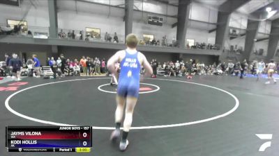 157 lbs Cons. Round 3 - Jayms Vilona, WA vs Kodi Hollis, AK