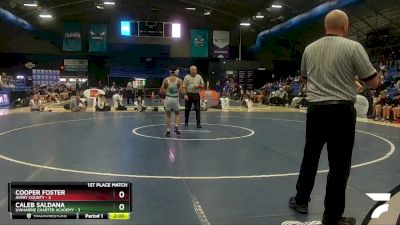 113 lbs Finals (2 Team) - Cooper Foster, Avery County vs Caleb Saldana, Uwharrie Charter Academy