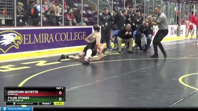 118 lbs Cons. Round 2 - Tyler Stokes, Milton Area Hs vs Jonathan Guyette, Elmira HS