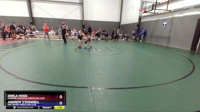 74 lbs Quarterfinal - Anela Hogg, Thunder Mountain Wrestling Club vs Andrew O`Donnell, Mat Demon Wrestling Club