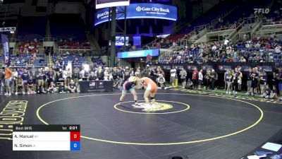 164 lbs Semis - Amarisa Manuel, Michigan vs Naomi Simon, Iowa