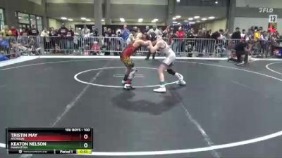 100 lbs Cons. Semi - Tristin May, Atchison vs Keaton Nelson, Manhattan