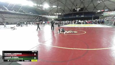 59 lbs Champ. Round 2 - Dominic Cardenas, Maddogs Wrestling vs Legend Zuniga, Toppenish USA Wrestling Club