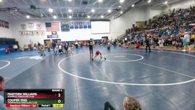 50 lbs Round 2 - Madysen Williams, Glenrock Wrestling Club vs Cooper Enis, Thermopolis Wrestling Club