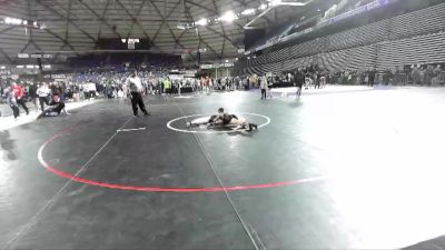 77 lbs Champ. Round 2 - Karver Peasley, Okanogan Underground Wrestling Club vs Wade Bruhn, Mat Demon Wrestling Club