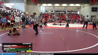 100 lbs Quarterfinal - Zachary Merkel, NonAffiliated vs Bryant Rollo, Unattached