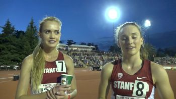 Vanessa Fraser and Elise Cranny after teamwork 5K