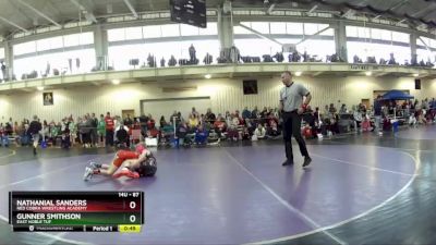 87 lbs Cons. Round 2 - Gunner Smithson, East Noble TUF vs Nathanial Sanders, Red Cobra Wrestling Academy