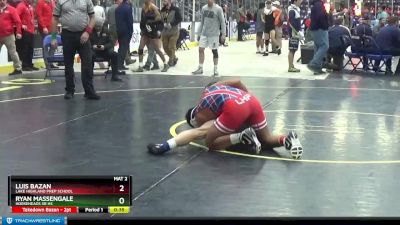 138 lbs Cons. Semi - Luis Bazan, Lake Highland Prep School vs Ryan Massengale, Horseheads Sr HS