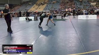 155 lbs Semis & 3rd Wb (16 Team) - Latifah McBryde, Life University vs Sadie Antoque, University Of Providence