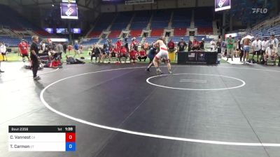 182 lbs 7th Place - Carter Vannest, California vs Ty Carman, Utah