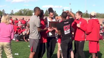 Cornell men trophy celebration