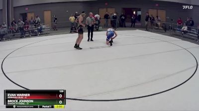 129 lbs Round 3 (8 Team) - Brock Johnson, Kansas Pythons vs Evan Warner, Nebraska Blue