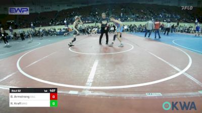 92 lbs 3rd Place - Benjamin Armstrong, Collinsville Cardinal Youth Wrestling vs Ryken Kraft, Bridge Creek Youth Wrestling