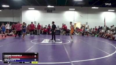 102 lbs Placement Matches (16 Team) - Zayden Mansfield, Illinois vs Kale Livingston, Oklahoma Blue