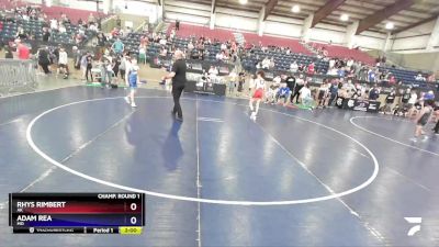 98 lbs Champ. Round 1 - Rhys Rimbert, AK vs Adam Rea, MO