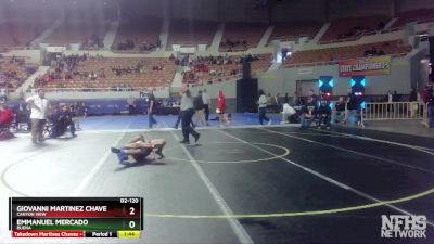 D2-120 lbs Champ. Round 1 - Giovanni Martinez Chavez, Canyon View vs Emmanuel Mercado, Buena