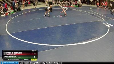 47 lbs Cons. Semi - Peyton Chelewski, Colorado Outlaws vs Owen Childs, Champions Wrestling Club