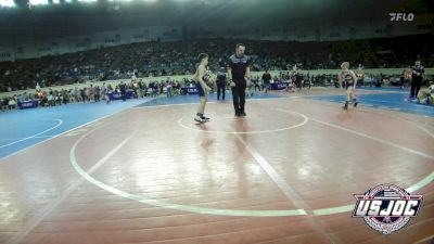 88 lbs Consi Of 16 #1 - Maxwell Salisbury, Honey Badgers Wrestling Club vs Cohen Wallace, Kingfisher YellowJackets