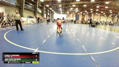 100 lbs Rd# 6- 9:00am Saturday Final Pool - Carlo Contino, Cali Red vs GREYSON PACKER, West Coast Riders