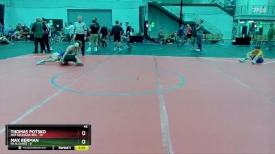 100 lbs Round 2 (6 Team) - Max Berman, PA Alliance vs Thomas Potsko, Mat Assassins Red