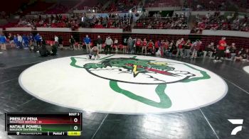 114 lbs Placement (4 Team) - Natalie Powell, Burleson Centennial vs Presley Pena, Midlothian Heritage