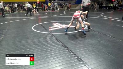 65 lbs Rd 5 - Consi Of 8 #2 - Austin Kosanko, Belle Vernon vs Joey Myers, Portage Area