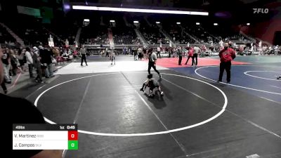 49 lbs Quarterfinal - Valentina Martinez, Ridge WC vs Julian Campos, Silverback WC