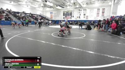 110 lbs Champ. Round 1 - Nathalie Barrera, Elsinore vs Cece Labayen, Aliso Niguel