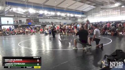 100 lbs Round 7 (10 Team) - Landon Stambaugh, Piedmont WC vs Waylon Burress, Fight Club