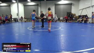 114 lbs Placement Matches (8 Team) - Brayden Sebold, Colorado Blue vs Nolan Schepers, Missouri Blue