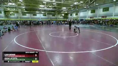 75 lbs Champ. Round 2 - Eddie Acosta, DAKOTA RATTLERS WRESTLING CLUB vs Liam Benne, Westside Raider Wrestling Club