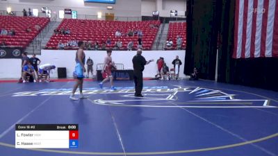 74 kg Cons 16 #2 - Logan Fowler, Higher Calling Wrestling Club vs Cooper Haase, West Point Wrestling Club