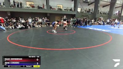 126 lbs Cons. Semi - Isaac Zimmerman, IL vs Rene Cordero, CA